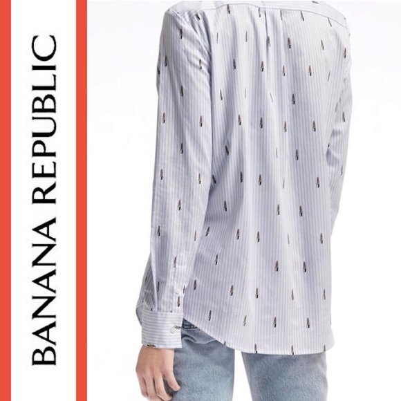 Banana Republic | 'Lipstick' Novelty Print Striped Dillon Shirt - Picture 6 of 10